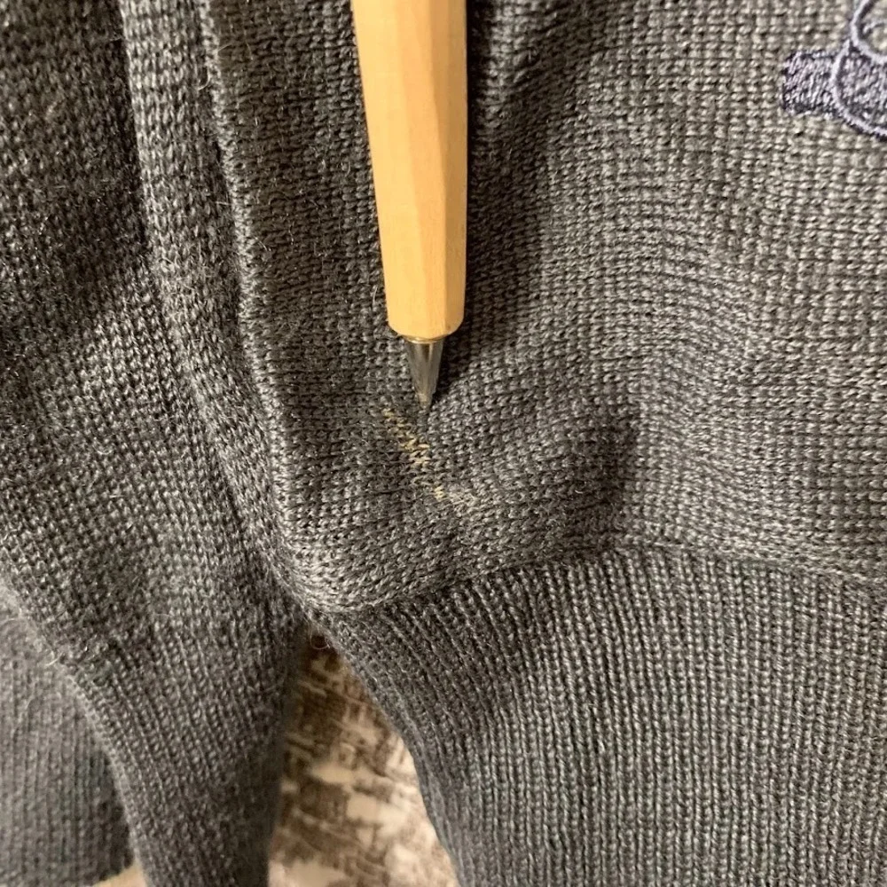 Vintage Gabicci Knit Striped Jumper‎ Sweater V-Neck Men's Large Wool Blend